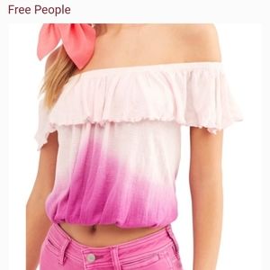 NWT Free People begonia combo cold shoulder crop